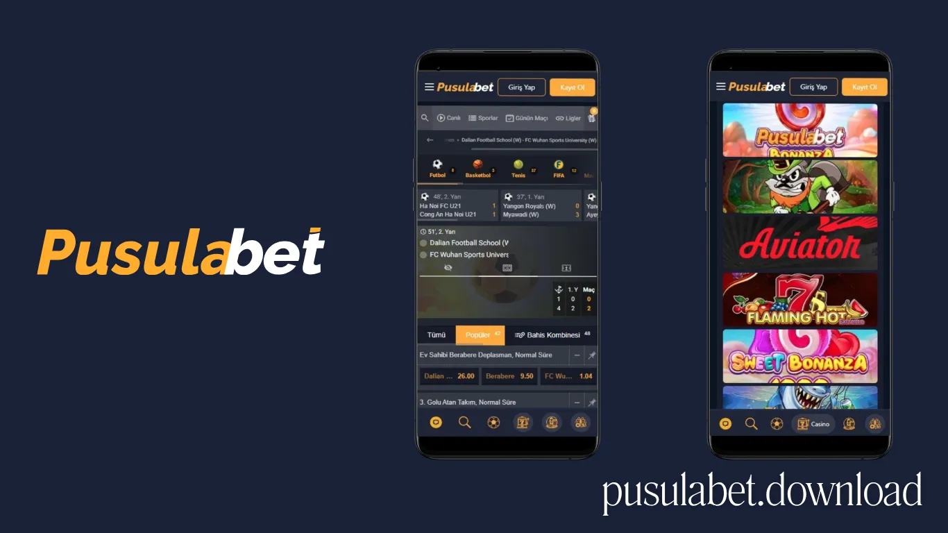 Pusulabet uygulamasında canlı bahis ve casino erişimi